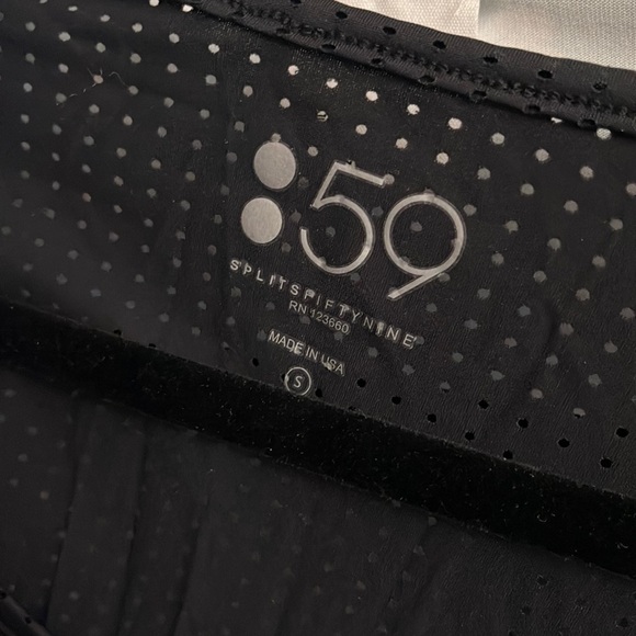 Splits59 Black Perforated Long Sleeve Bodysuit Size Small | Athletic One-Piece B - Picture 3 of 6